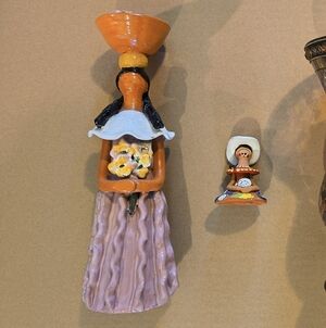 Muñeca Limé or Dominican faceless doll, a celebrated ceramic handicraft and cult